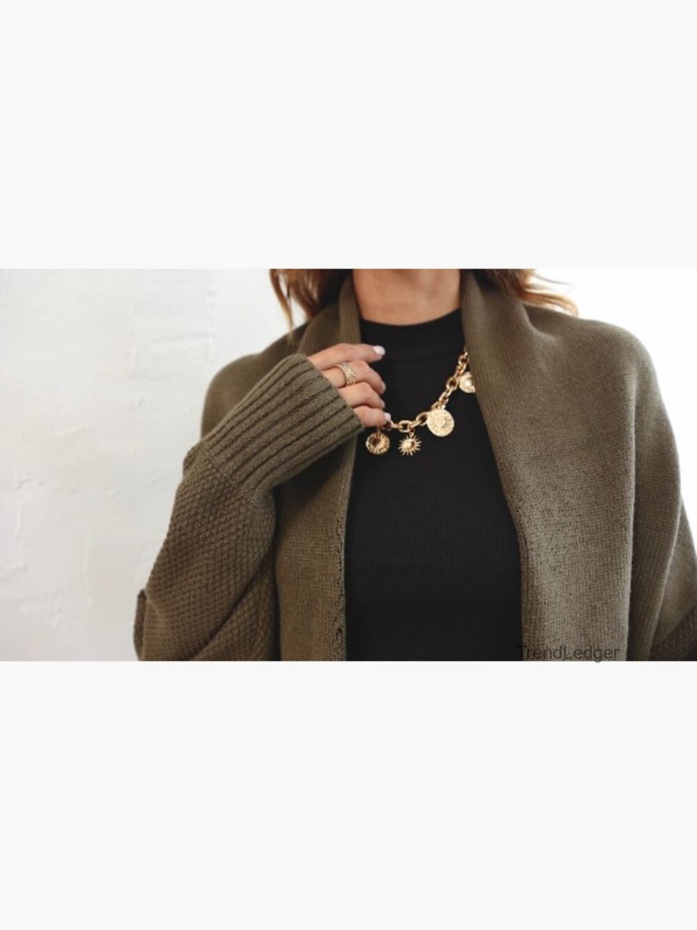 Oversized Open Front Batwing Sleeve Long Cardigan Sweater Women Fall - Picture 5 of 7